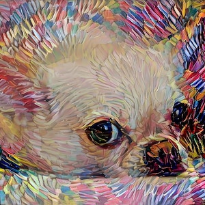 Chihuahua Art, Chihuahua Gift, Colorful Dog Art, Dog Print, Dog Portrait, Colorful Dog, Dog Owner Gift Abstract Dog Art image 1