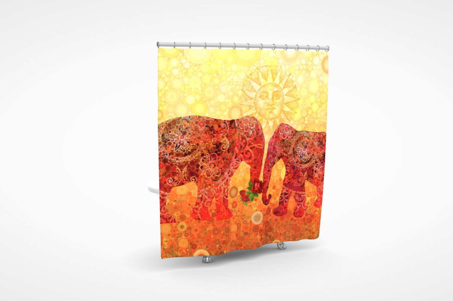 Cortina de ducha de elefante decoración de elefante cortina | Etsy