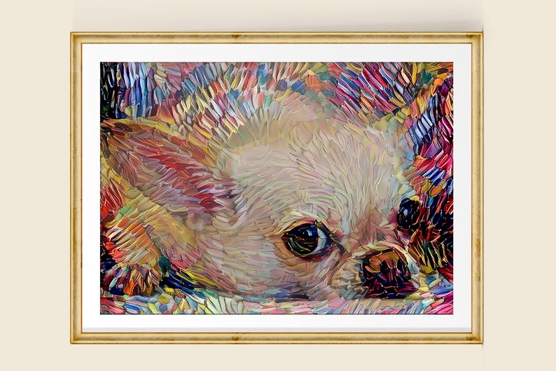 Chihuahua Art, Chihuahua Gift, Colorful Dog Art, Dog Print, Dog Portrait, Colorful Dog, Dog Owner Gift Abstract Dog Art image 2