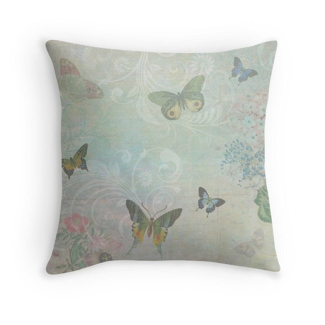 Home Decor Pastel Cushion Butterfly Pillow Butterflies - Etsy