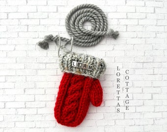 Mitten Ornament Garland Supplies, Gray Cord for DIY Garland, Gray Velvet Yarn, Gray Cotton Twisted Cord, Christmas ornament garland cord