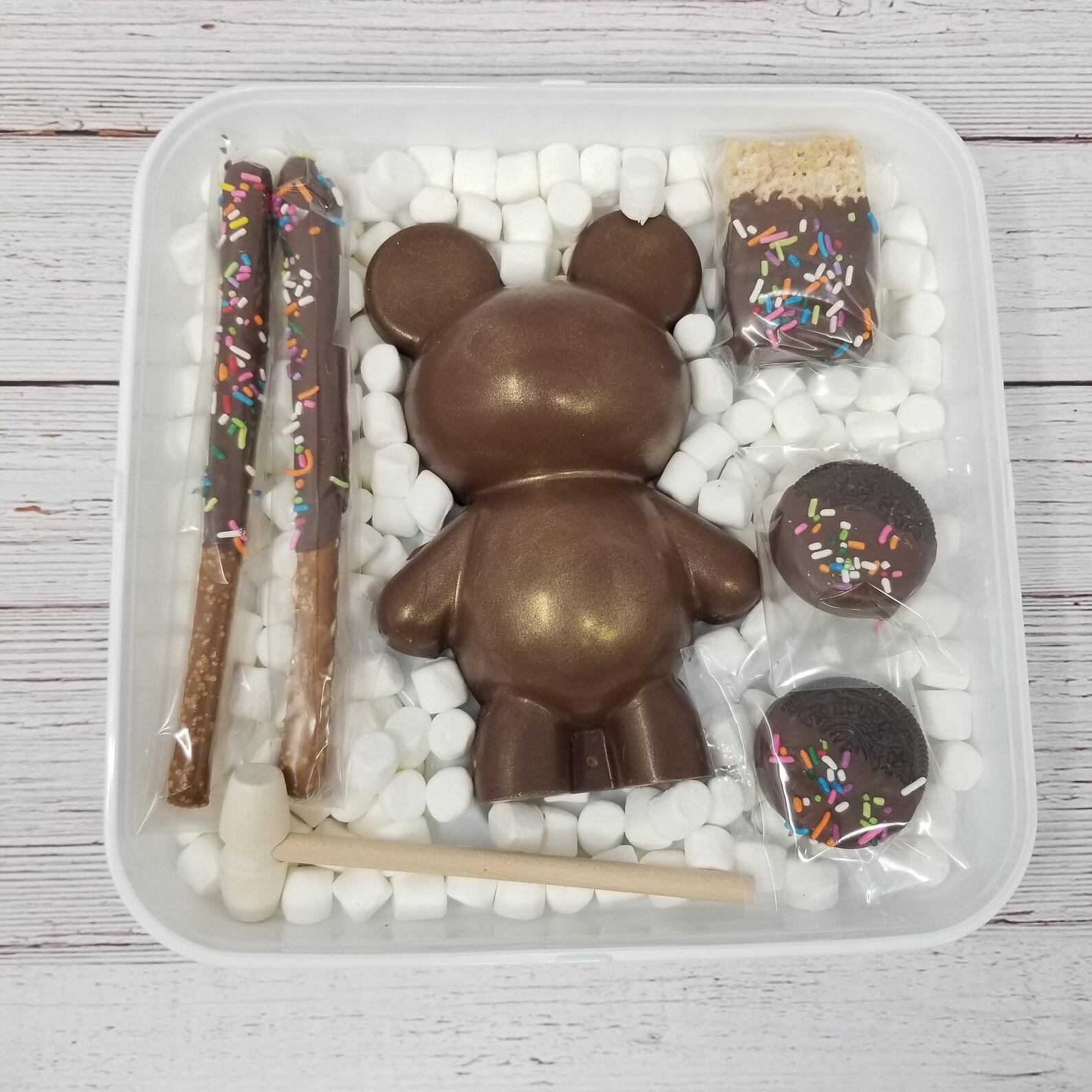 Breakable Chocolate Bear Marshmallows & Treats Gift For Etsy