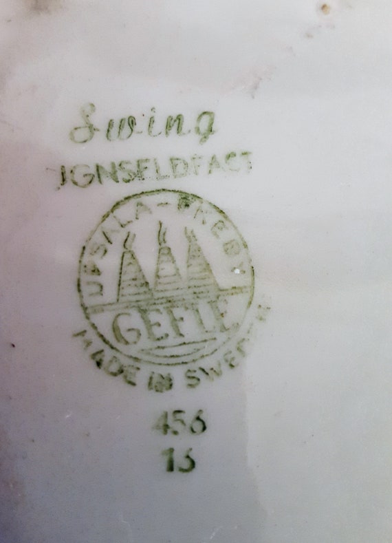 Gefle Porcelain Factory Upsala Ekeby Baking Dish Platter Decor