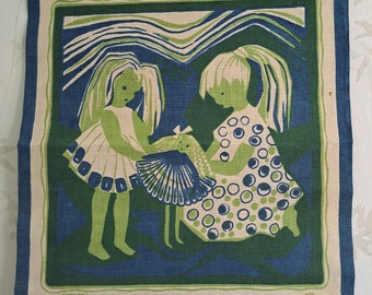 Textile art " docklek" Doll play by ILSE ROEMPKE. Sweden/ Scandinavia 50s/