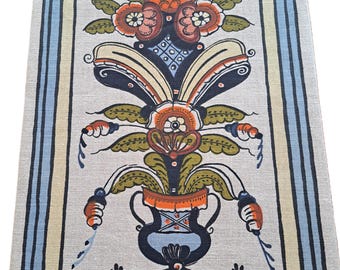 Vintage Swedish Kurbits Tapestry Wall Hanging - Hjelt Per Persson Copy
