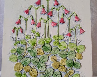 Vintage 1970s Swedish Floral Ceramic Wall Plaque by Aimo
