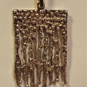 Necklace Swedish Sterling silver from the artist Bengt hallberg 1971 " Brutalist stile"