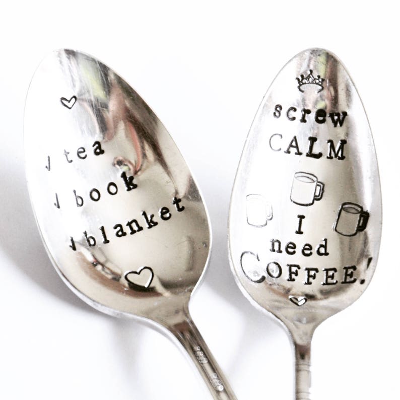 Personalized Silverware Design Your Own Text Vintage Silverplate Teaspoon Custom Spoon