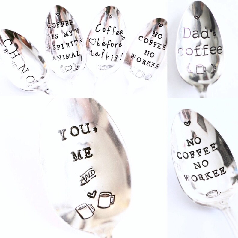 Personalized Silverware Design Your Own Text Vintage Silverplate Teaspoon Custom Spoon