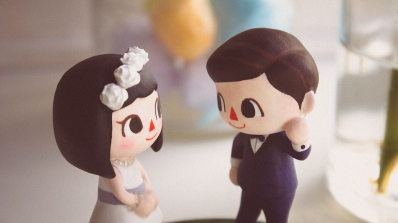 Animal Crossing Wedding Cake Topper 