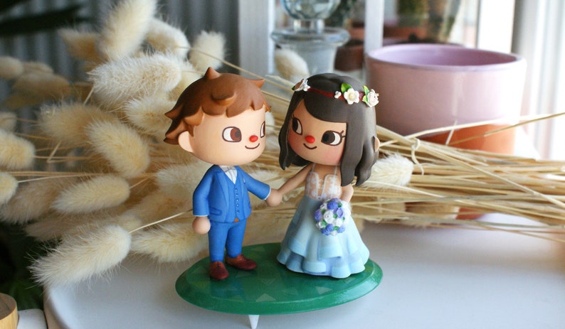 Customizable Animal Crossing Wedding Cake Topper Etsy