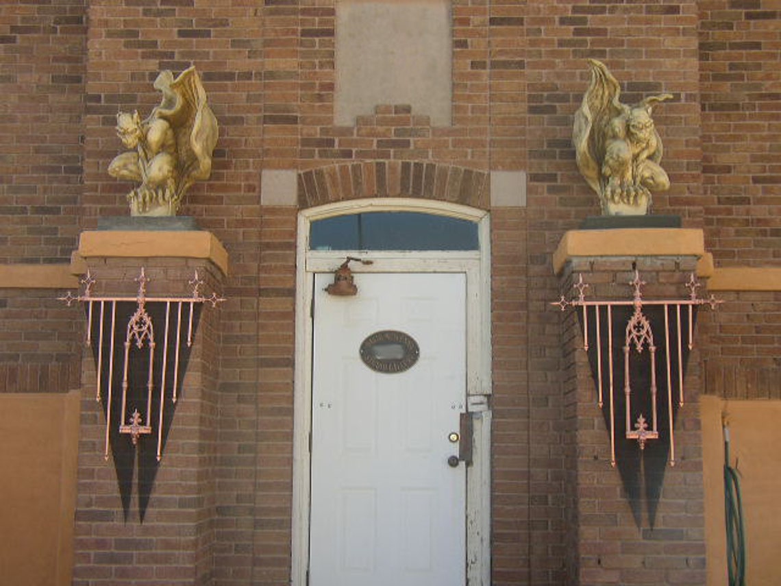 TWO Sentinel Gothic Gargoyle Statues A Matched Pair of Etsy