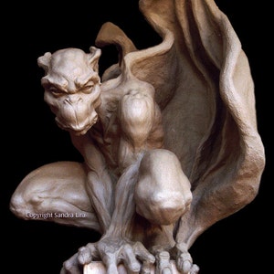 Sentinel Gothic Gargoyle Statue Large Scary Guardian image 1