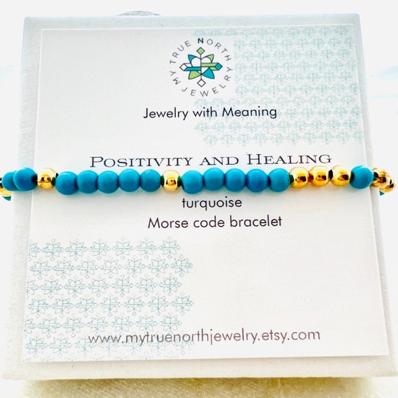 Turquoise store positivity bracelet