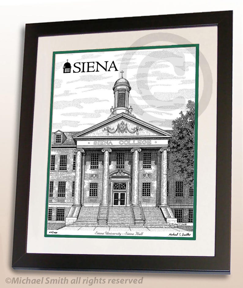 Siena University wall art print by Michael Smith