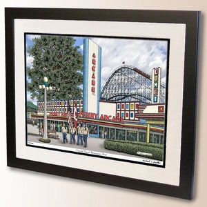 Crystal Beach Amusement Park wall art print, Ontario Canada, Vintage poster art sign, Buffalo Gift Idea
