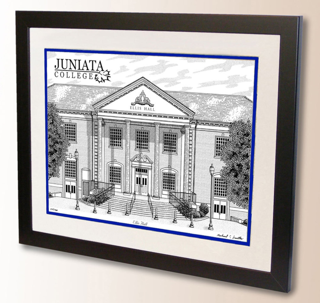 Juniata College Hand Signed Wall Art Print, Juniata College Graduation