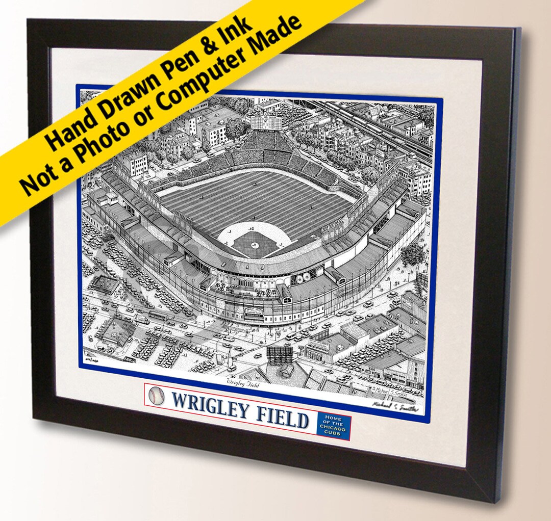 Chicago Cubs Wall Art, Wrigley Field Art Print, Chicago Cubs Fan Gift