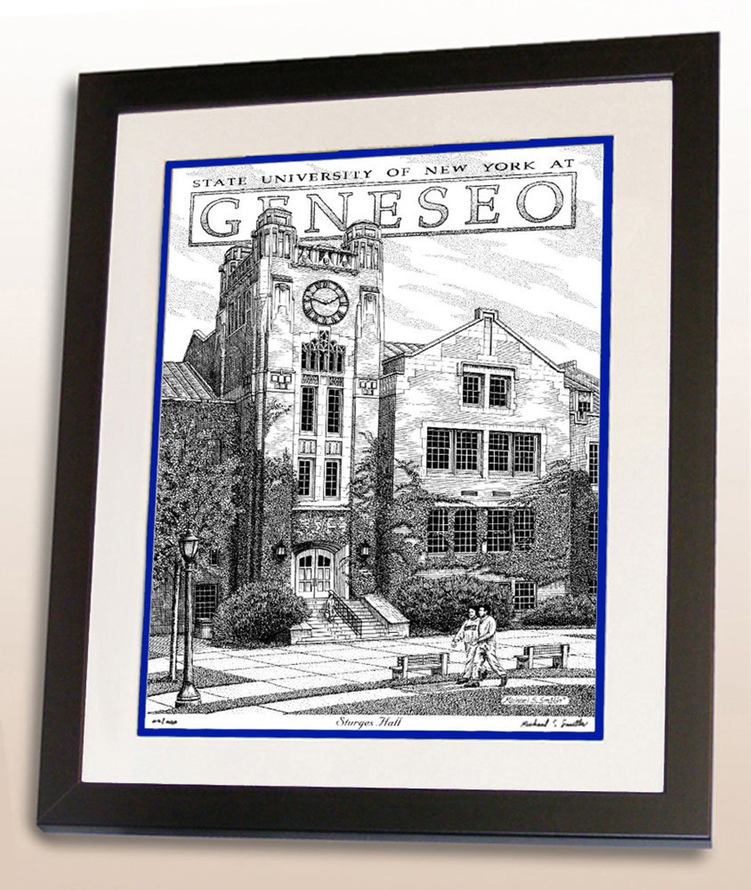 SUNY Geneseo Hand Signed Wall Art Print Geneseo Alumni Etsy