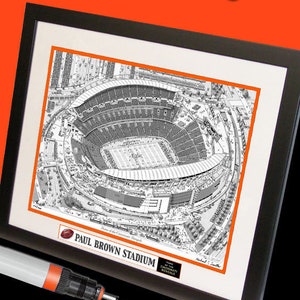 Cincinnati Bengals Art Paul Brown Stadium Art Print Bengals - Etsy