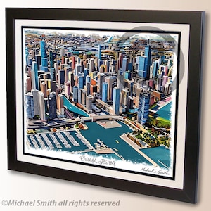 Chicago Skyline Art Print | Illinois Cityscape Wall Art | Modern Home Decor