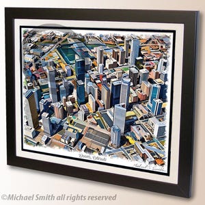 Denver Colorado Skyline Art Print: Modern Cityscape Wall Decor