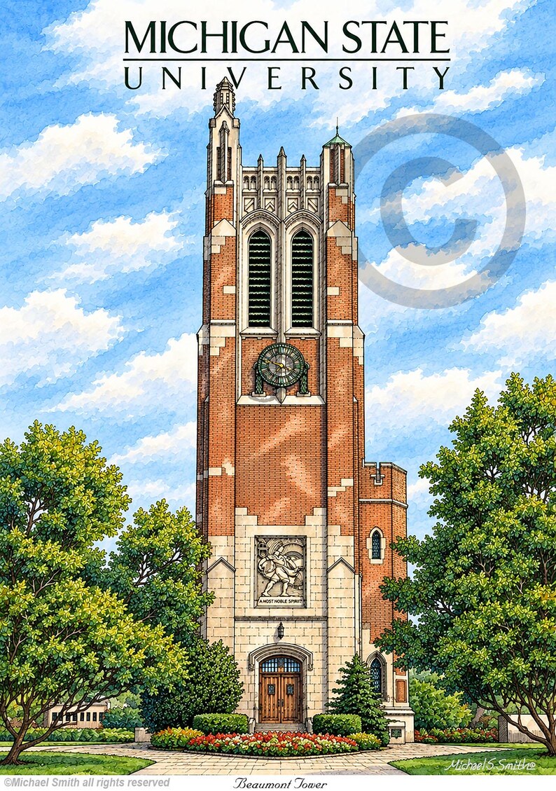 Michigan State University wall art print by Michael Smith
