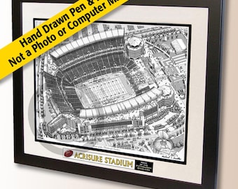 Acrisure Stadium Wall Art – Pittsburgh Steelers Pen and Ink Drawing - Football Fan Gift