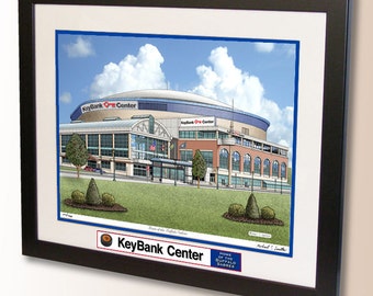 Buffalo Sabres wall art, KeyBank Center art print, Sabres fan gift, Vintage Sabres poster art sign