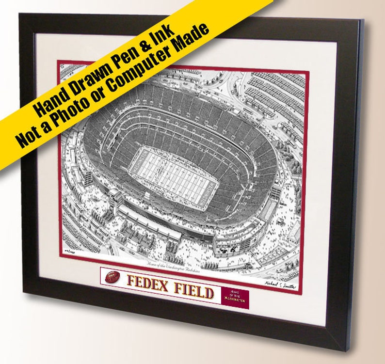 Washington Football Team Art Fedex Field Art Print Etsy