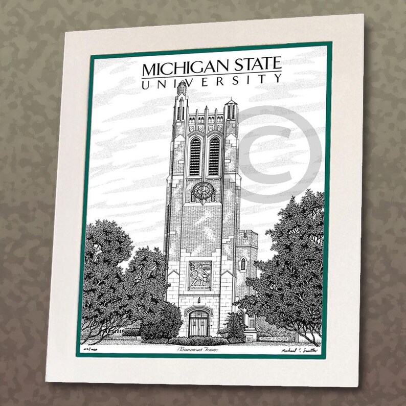 Michigan State University art print by Michael Smith