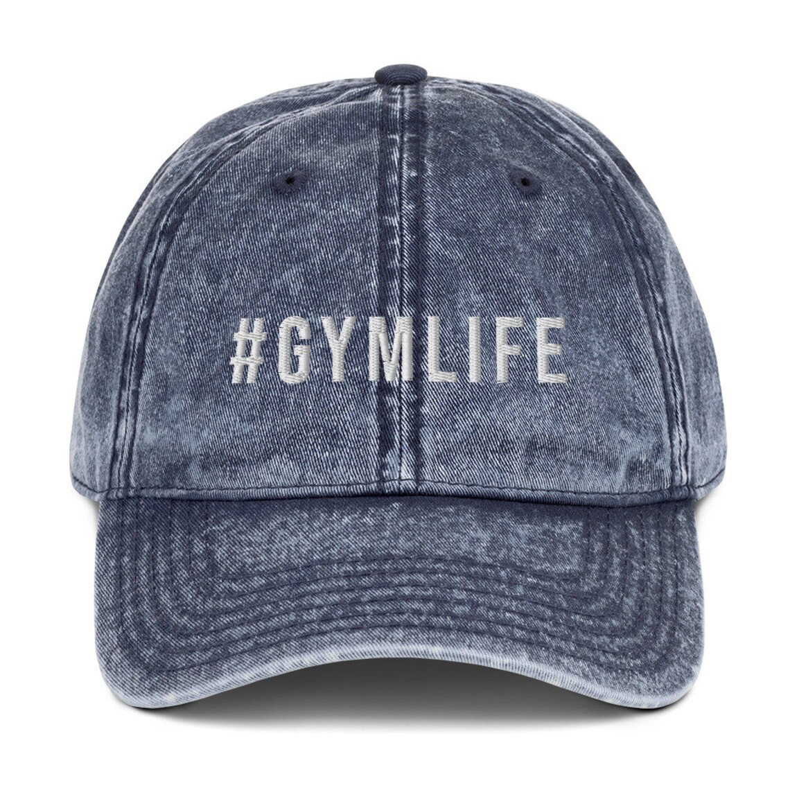GYM LIFE Vintage Cotton Twill Cap Perfect Gym Hat Running Etsy