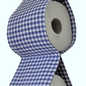 Klopapierhalter Aufbewahrung Toilettenpapier Ersatzrollenhalter blau-weiß kariert
