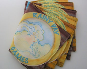 Rainy Day Games Fabric Children's Storybook Educational Toy One-of-a-kind Baby Gift