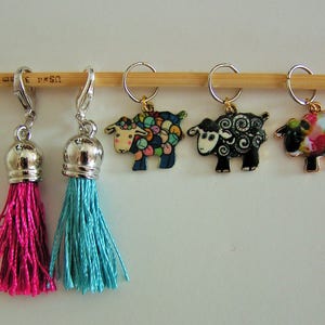 Free Shipping! Snag-free Stitch Marker Set Sheep Charm  Removable Tassal!