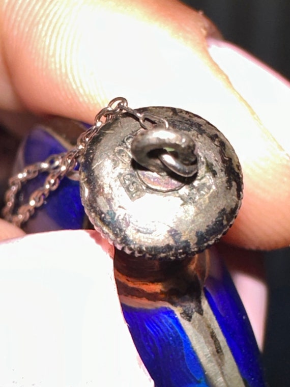 Rare Antique Austrian Cobalt BLUE Enamel Perfume for … Gem