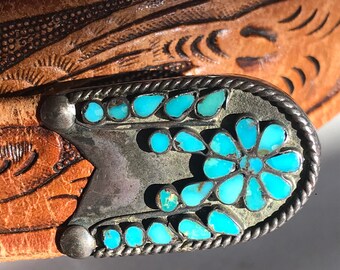 Extremely Rare FRANK DISHTA Zuni Turquoise and Sterling