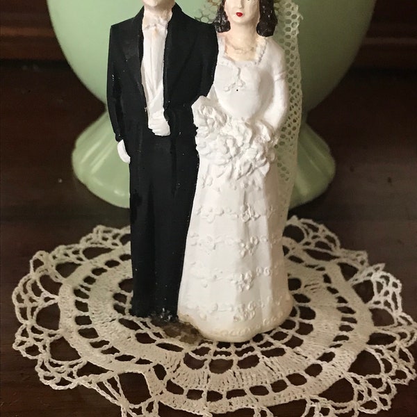 vintage German Bride and Groom Cake Topper