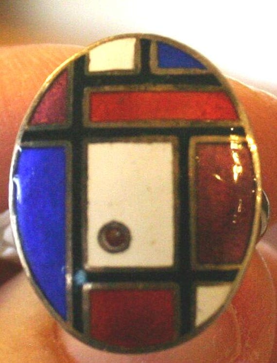 Ultra RARE and Unusual Modernist MONDRIAN Enamel … - image 2