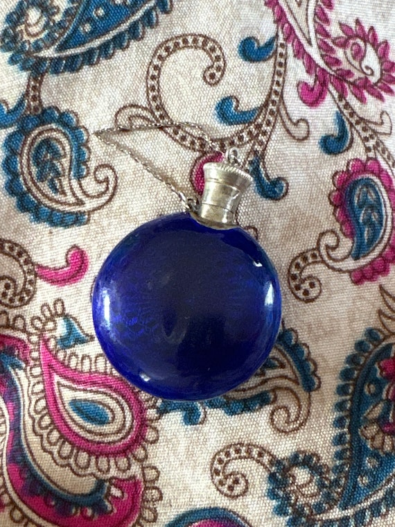 Rare Antique Austrian Cobalt BLUE Enamel Perfume for … Gem