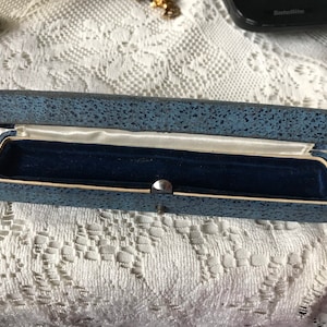 Antique German Leatherette Velvet lined Jewelry Presentation Box