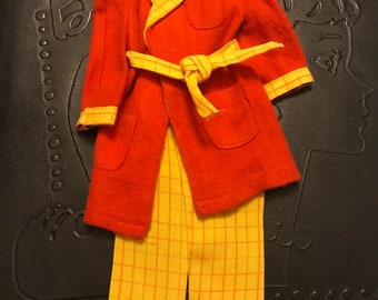 Vintage Mattel Ken Breakfast at 7 Pajama Set Mod Era 1968