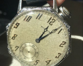 Reloj de pulsera antiguo para conductores de E Howard and Company, extremadamente raro, de oro de 14k.