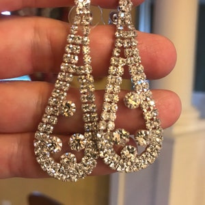 Dazzling Rhinestone Pendant Earrings