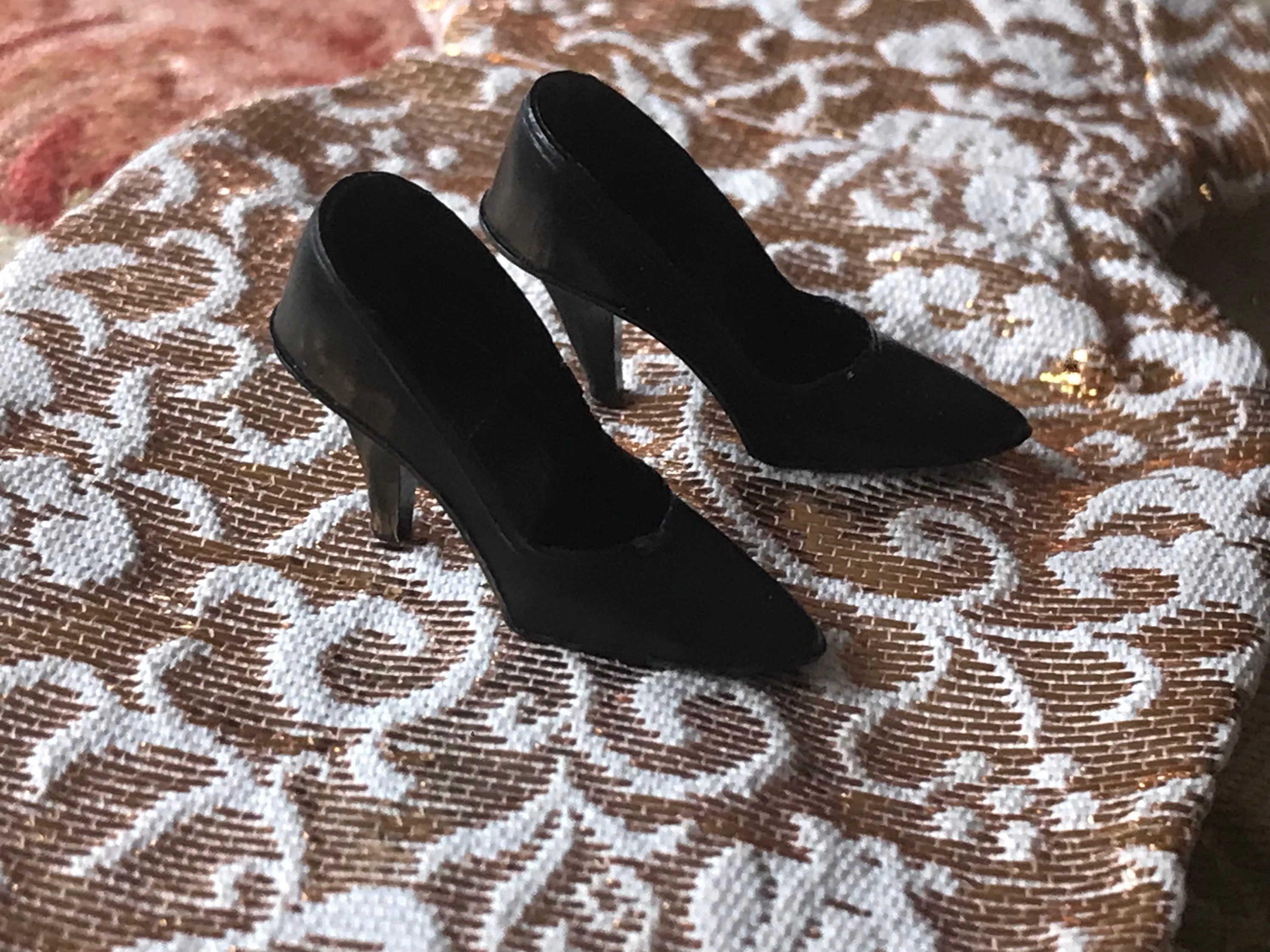 小物・アクセサリー Vintage Barbie Closed Toe Spiked Heels DRESSMAKER DETAILS BLACK CLOSED TOE SPIKE HEELS For Vintage