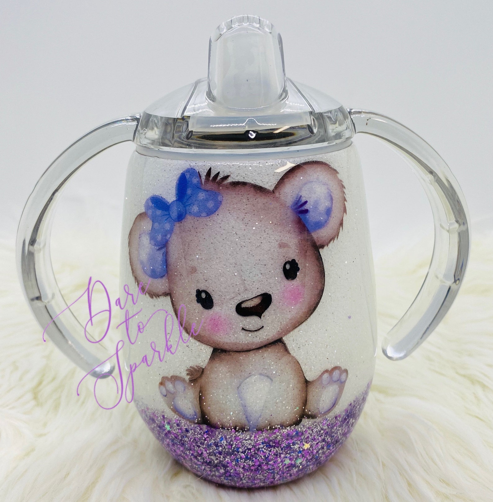 Teddy Bear SIppy Cup Sippy CupGlitter Sippy CupBaby Sippy Etsy