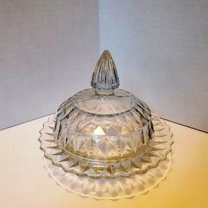 Jeanette Glass Windsor Butter Dish