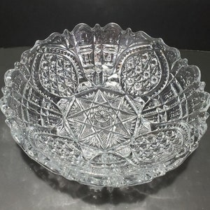 Pretty EAPG 10&quot; Higbee &quot;Fortuna&quot; aka &quot;Perkins&quot; Footed Serving Bowl