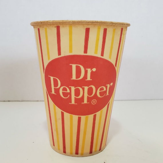 Vintage 7 Oz Waxed Dr. Pepper Cup / 1960's 