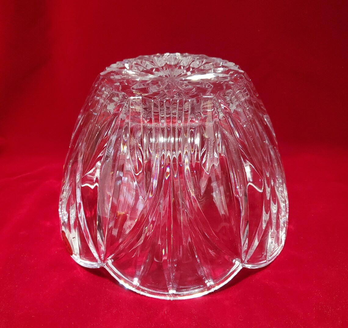 Vintage Block Crystal Tulip Shaped Bowl / Poland Etsy